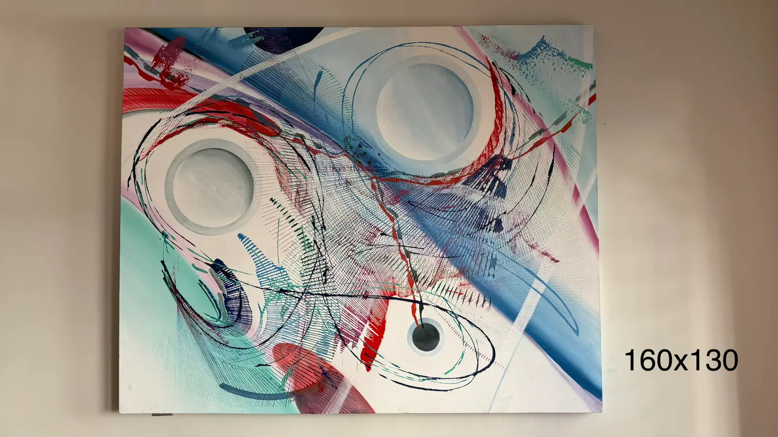 Órbitas — tela de 160 × 130 cm
